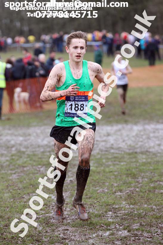 Mens under-20s 2018 British Inter Counties Cross Country Champs., Prestwold Hall, Loughborough. Photo: David T. Hewitson/Sports for All Pics